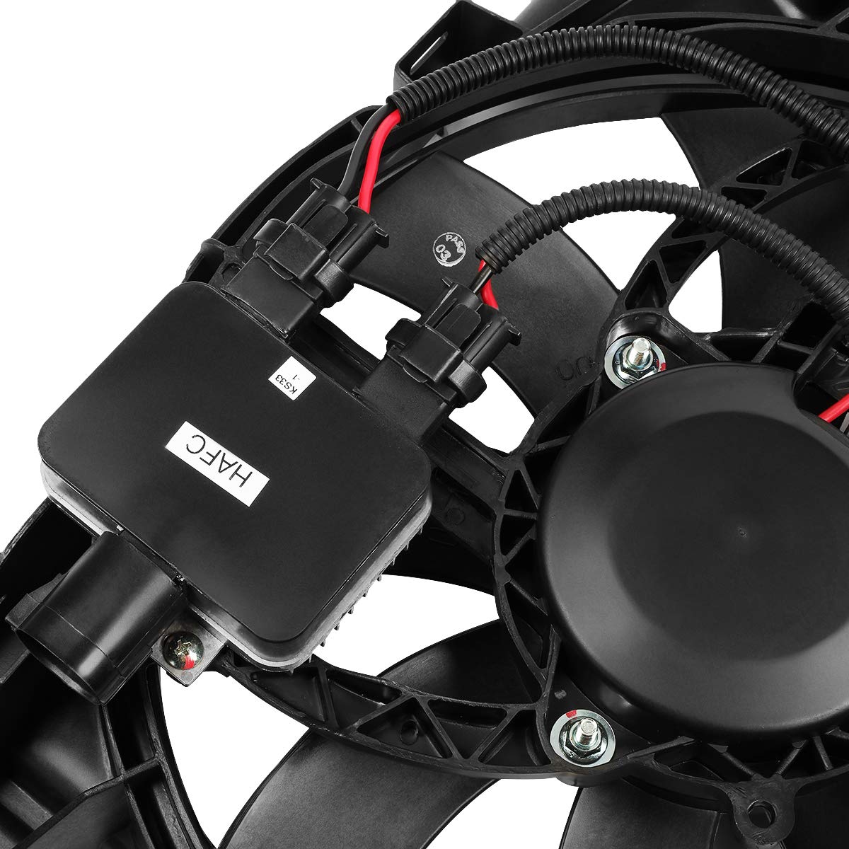 DNA MOTORING OEM-RF-0104 High Performance Radiator Cooling Fan Assembly - Direct Fit Replacement for 2007-2009 Ford Edge & Lincoln MKX - Improved Cooling Efficiency - Perfect for Summer Driving & Heavy Traffic Conditions