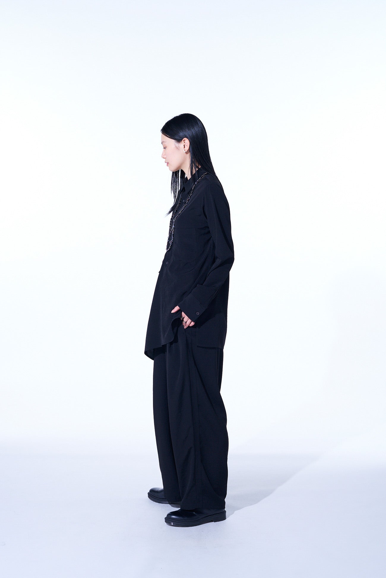 Elegant Crepe de Chine Draped Shirt for Women - Soft Flowy Blouse for Office, Party & Date Night Outfits