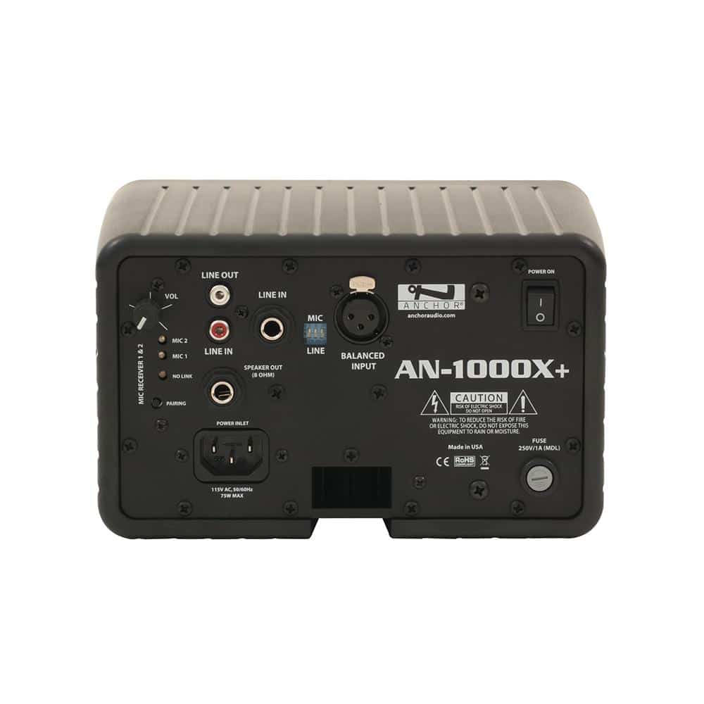 Anchor Audio AN 1000XU2+ 1000W Powered PA Speaker System with Wireless Mic - Perfect for Live Music, DJ Performances & Outdoor Events