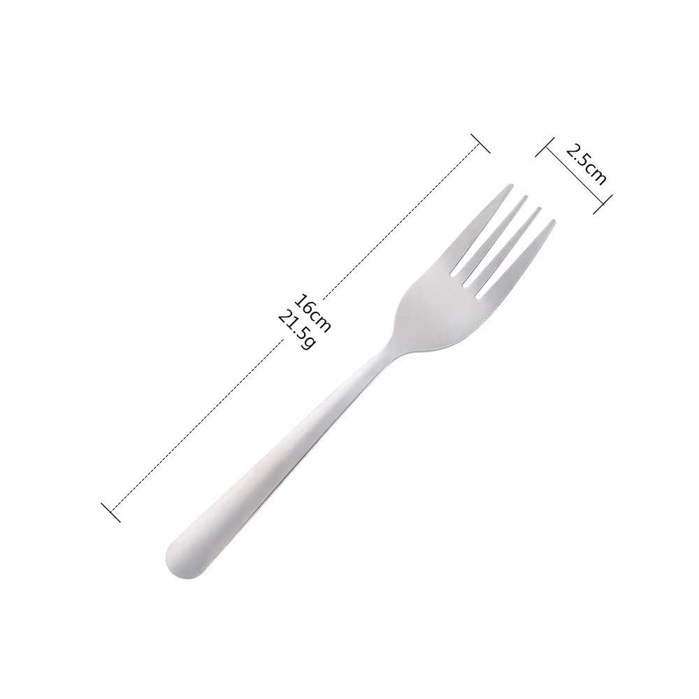 12-Piece Stainless Steel Dessert Forks Set - 6.2 Inch Elegant Silver Flatware for Cake, Pastry, Fruit & Desserts | Dishwasher Safe & Heavy Duty for Home, Kitchen, Party & Restaurant Use