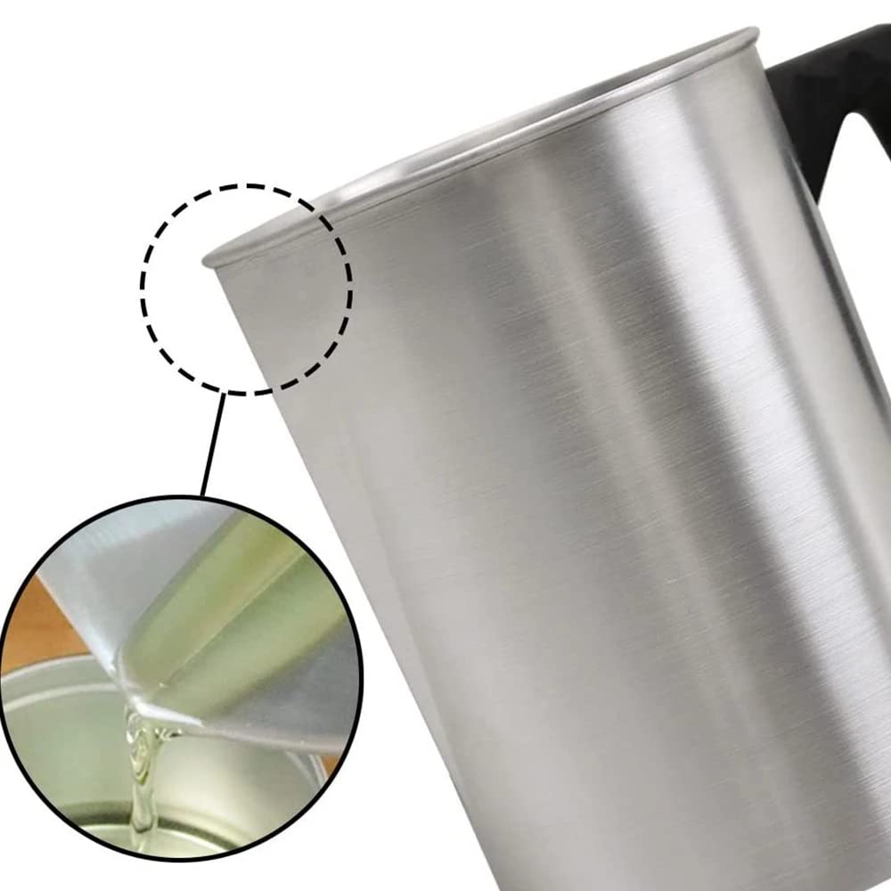 3L Stainless Steel Candle Wax Melting Pot - DIY Candle Making Pouring Cup for Home, Craft & Candle Stores - Perfect for Soy Wax, Beeswax & Paraffin Melting