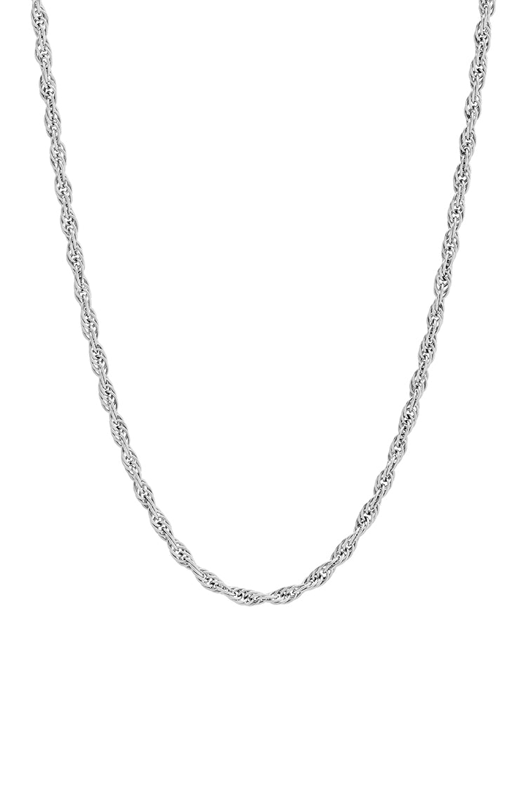 Stylish Men's Rope Chain Necklace 14K Gold Plated Stainless Steel Jewelry for Gifts & Everyday Wear - Perfect for Dating, Parties and Casual Outfits