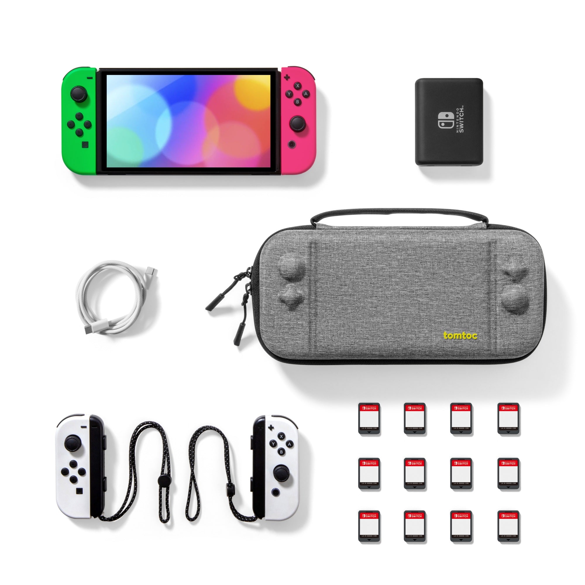 Premium Nintendo Switch Medium Carrying Case - Protective Hard Shell Travel Cover for Switch Console & Accessories - Perfect for Gaming On-The-Go, Travel & Storage