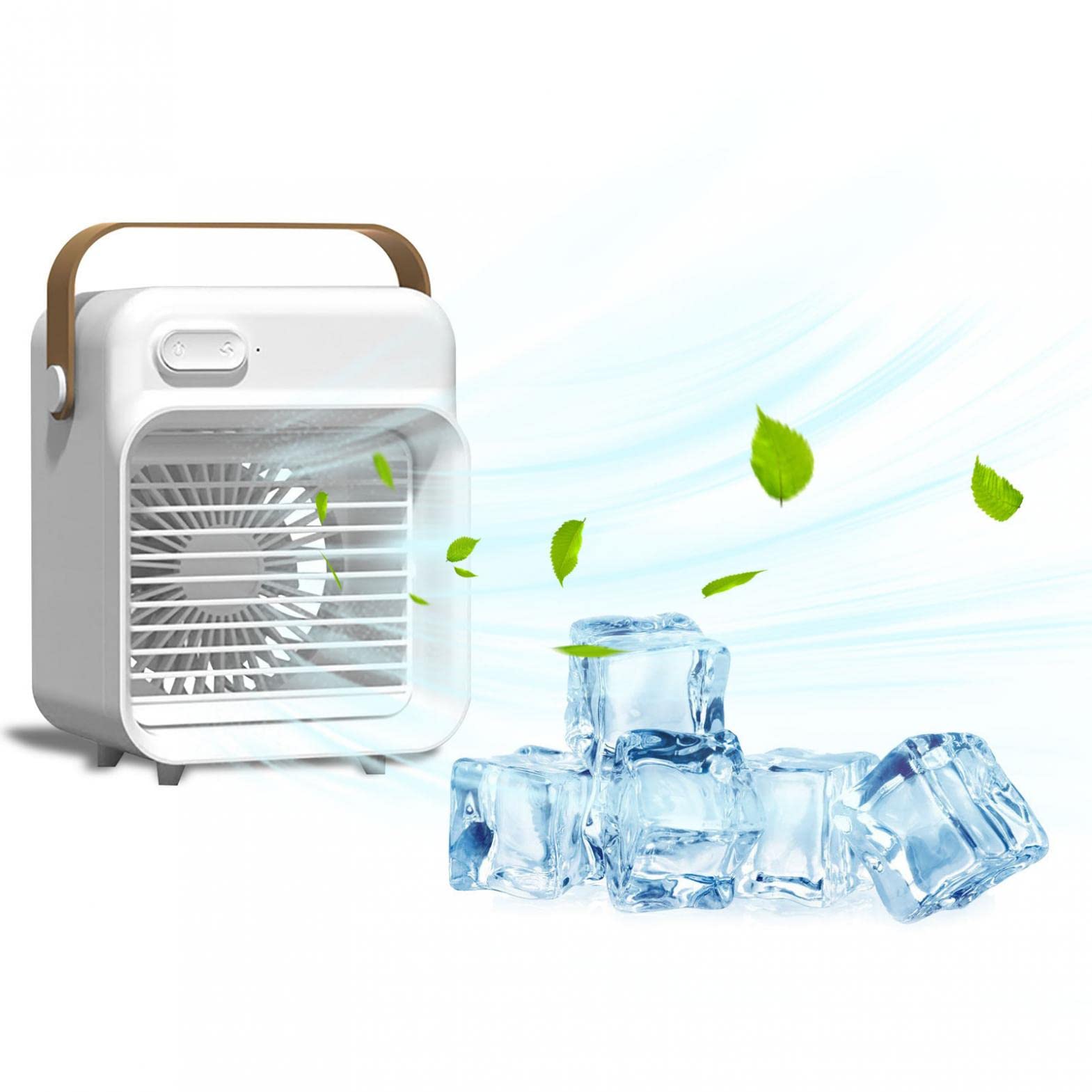 Portable USB Mini Humidifier Fan - Desktop Air Cooler with Spray Function for Home & Office Use (White) | Perfect for Bedroom, Office Desk, and Travel