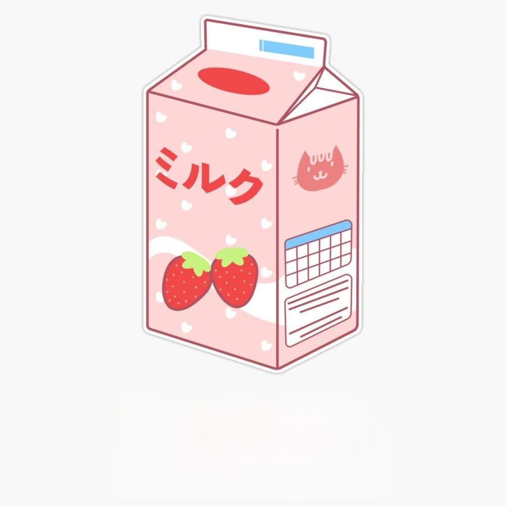 Leyland Designs Japanese Strawberry Milk Vinyl Sticker - 5