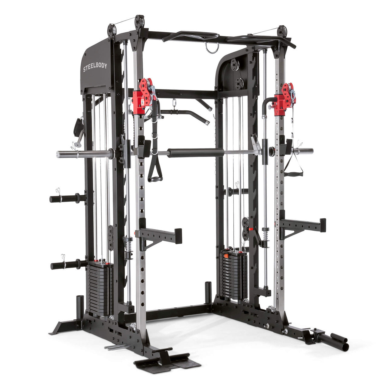 SteelBody SM 6900 All-in-One Home Gym - Functional Trainer with Weight Stack, Smith Machine & Cable Crossovers for Full Body Workout | Perfect for Home Fitness & Strength Training