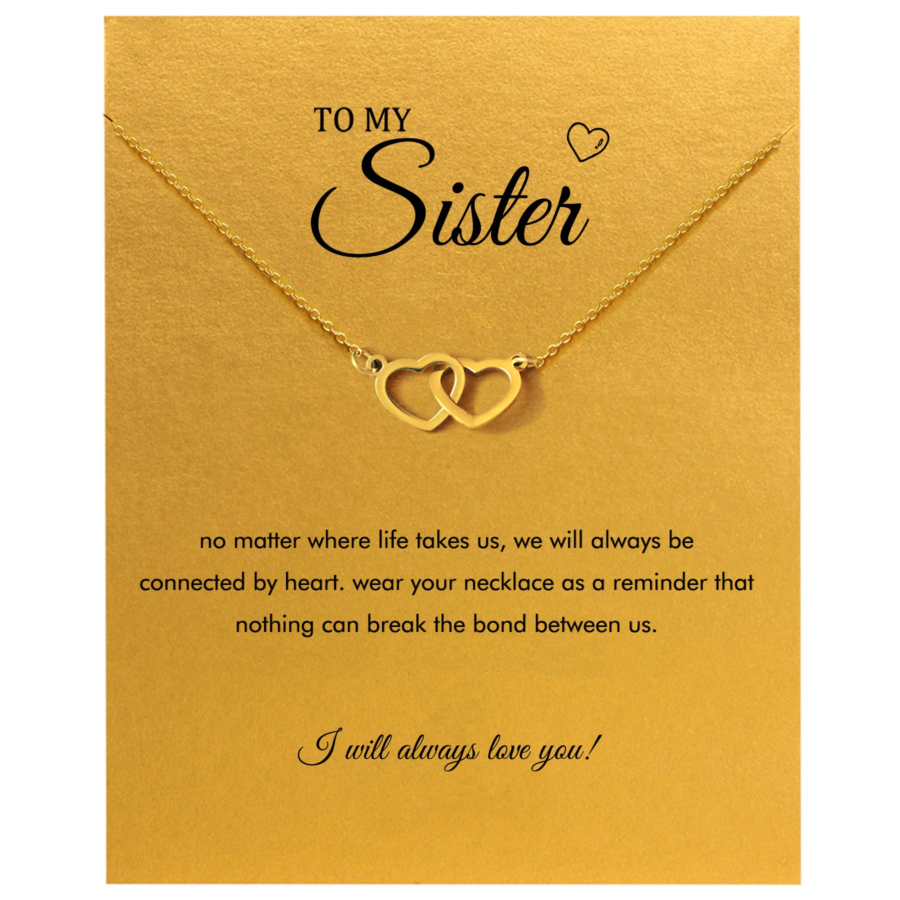 Best Sister Necklace for Women & Girls - Matching Friendship Jewelry Gift Set for Christmas, Birthday, Graduation - Perfect for Sisters Day, Family Reunions & Special Occasions