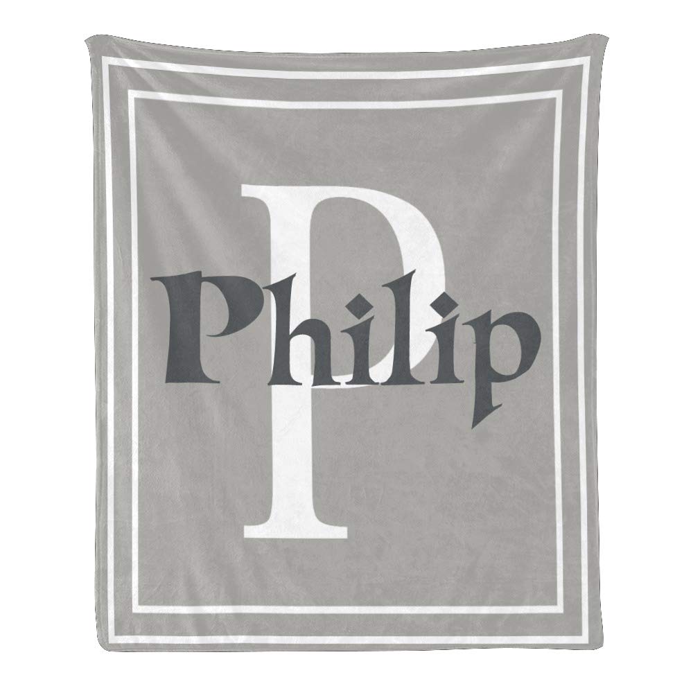 Custom Personalized Fleece Throw Blanket with Name Text - Soft P Letter Blanket for Gifts (50x60 inches) - Perfect for Birthdays, Anniversaries & Cozy Home Decor