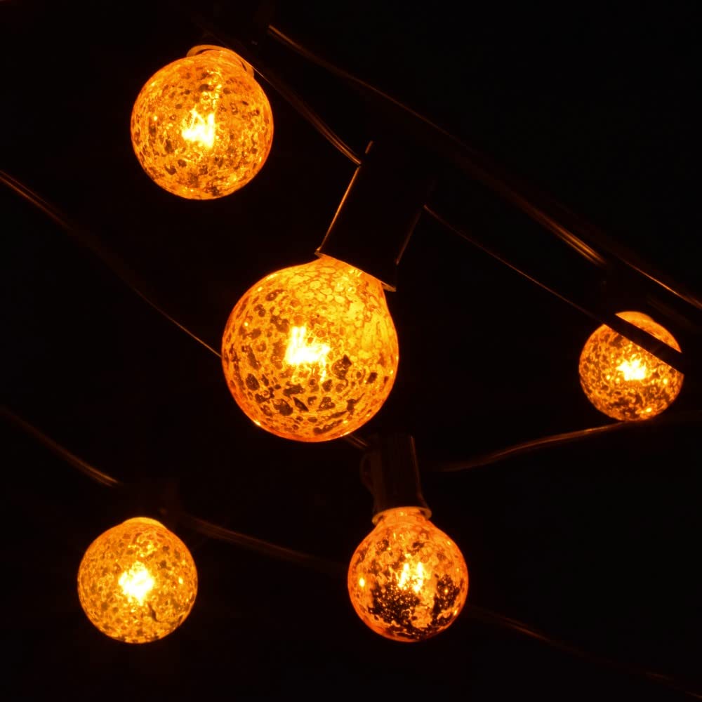 Hometown Evolution Gold Outdoor Patio String Lights - 10 ft with G40 Gold 1.6