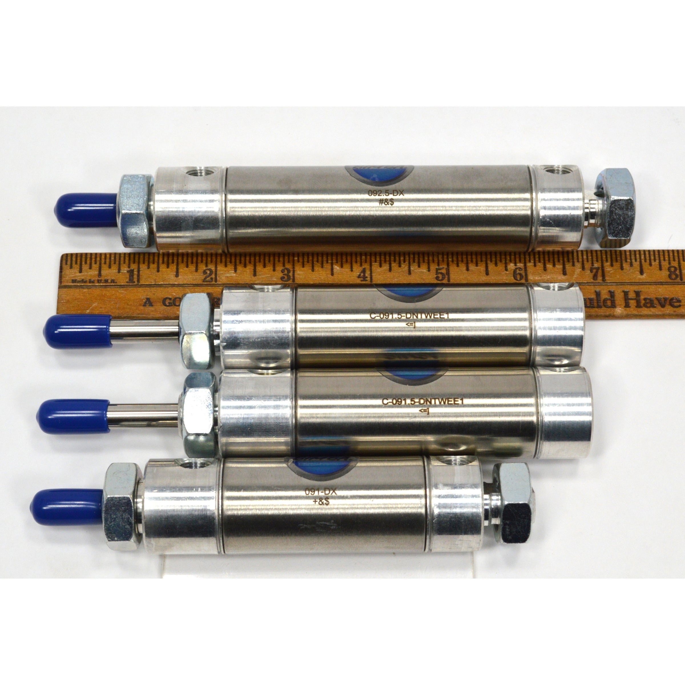 New BIMBA PNEUMATIC CYLINDER Lot of 4 - 091 DX, 092.5 DX & C 091.5 Air Cylinders for Industrial Automation & Machinery Repair