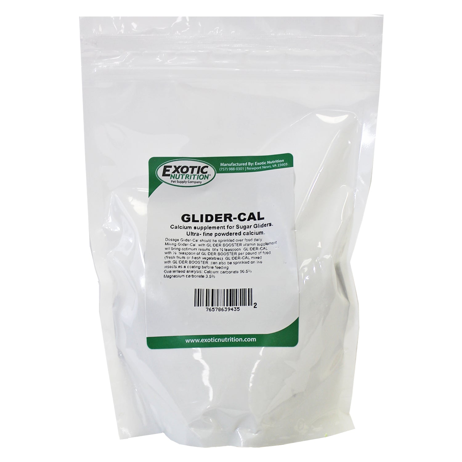 Glider Cal Calcium Supplement for Reptiles & Amphibians - Supports Bone Health & Growth - Ideal for Bearded Dragons, Geckos & Turtles