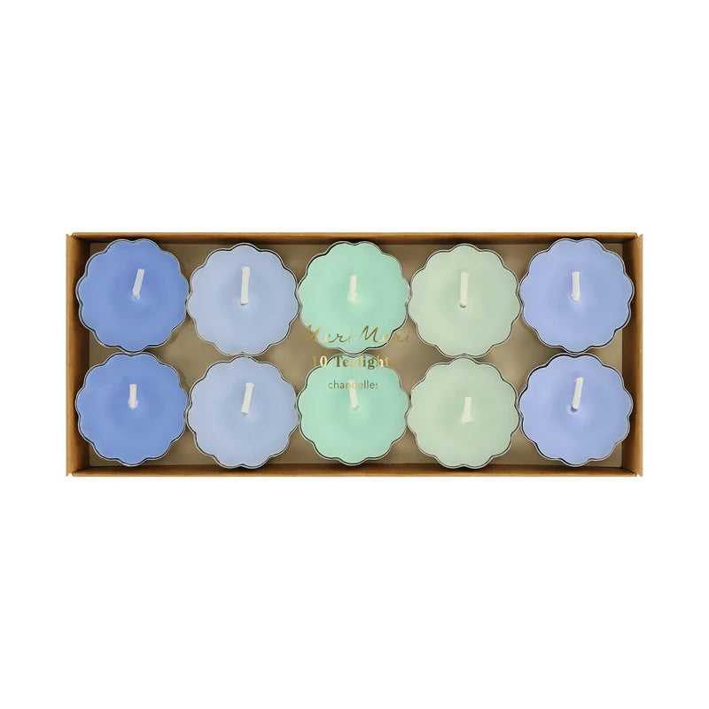 Premium Blue & Green Tealight Candles - 50 Pack Long-Lasting Scented Candles for Home Decor, Weddings, Parties & Relaxation