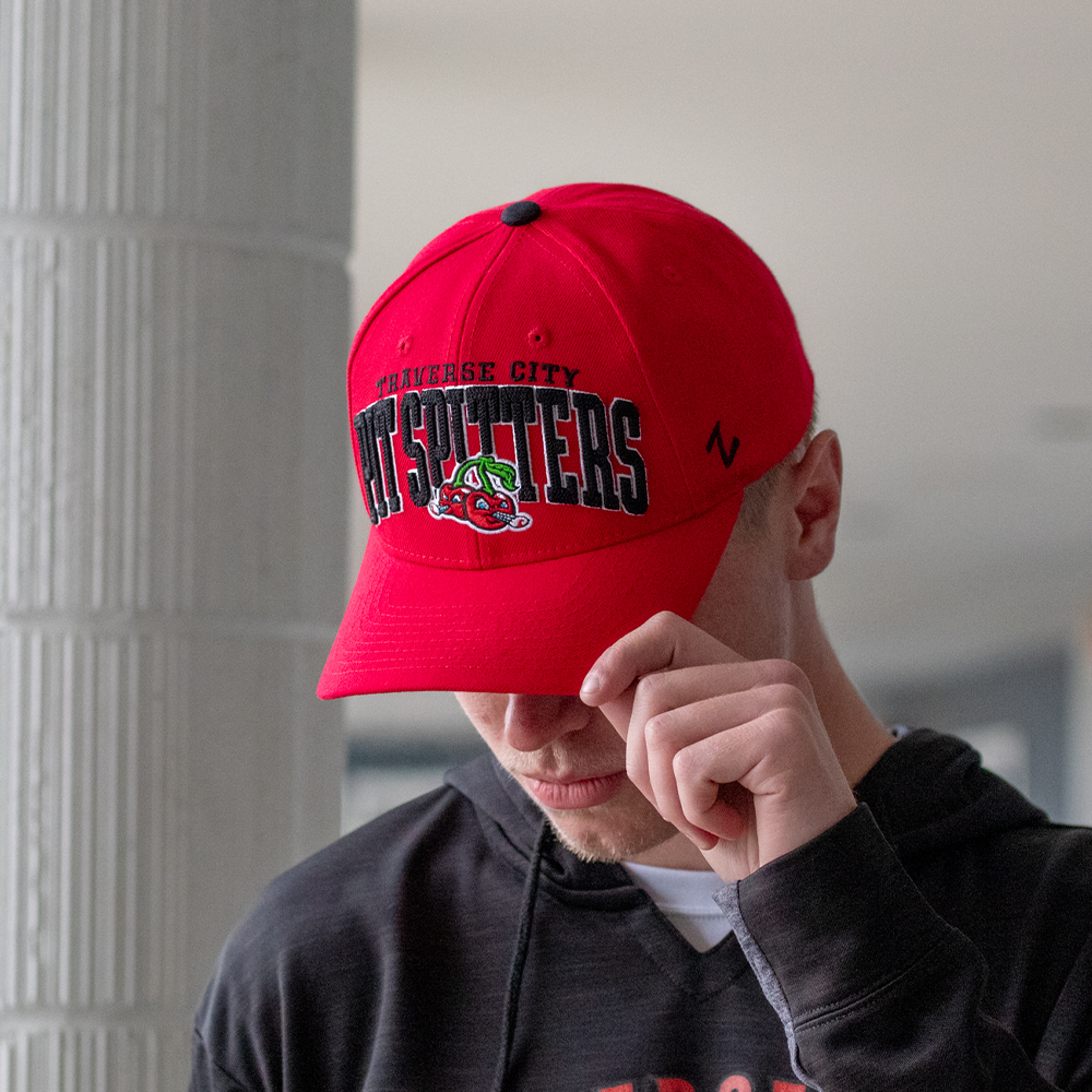 Zephyr Red Competitor Chainstitch Cap - Stylish Baseball Hat for Men & Women - Perfect for Sports, Casual Wear & Outdoor Activities