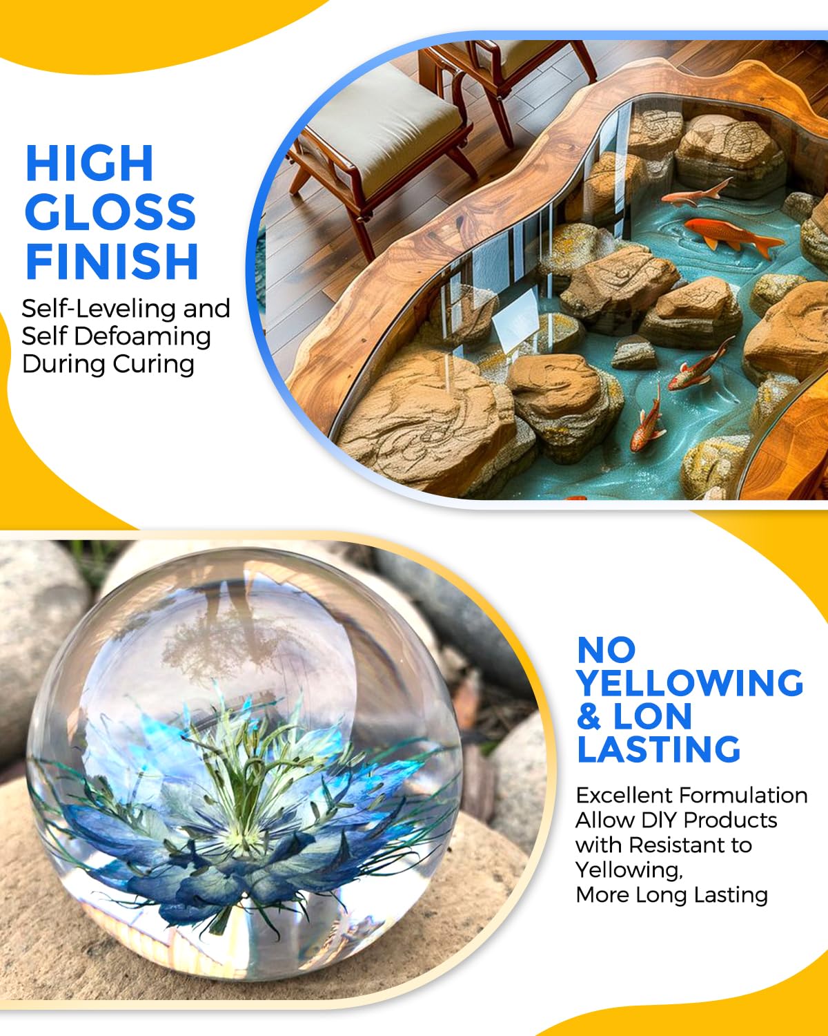 INCLY Deep Pour Epoxy Resin Kit - 0.75 GL High Gloss, Bubble Free, Crystal Clear 2:1 Casting Resin for River Tables, Wood Filling, Bar Tops, Jewelry Molds, Art Projects & DIY Crafts