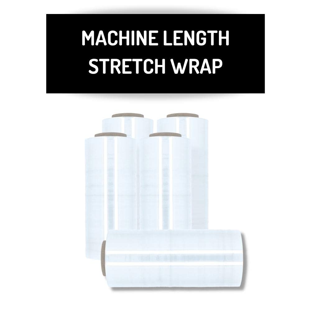 Industrial Packing Plastic Wrap - Heavy Duty Cast Machine Stretch Film, 19.7 Inch x 5000 Feet, 80 Gauge (40 Rolls) - Perfect for Warehouse, Shipping & Pallet Securing