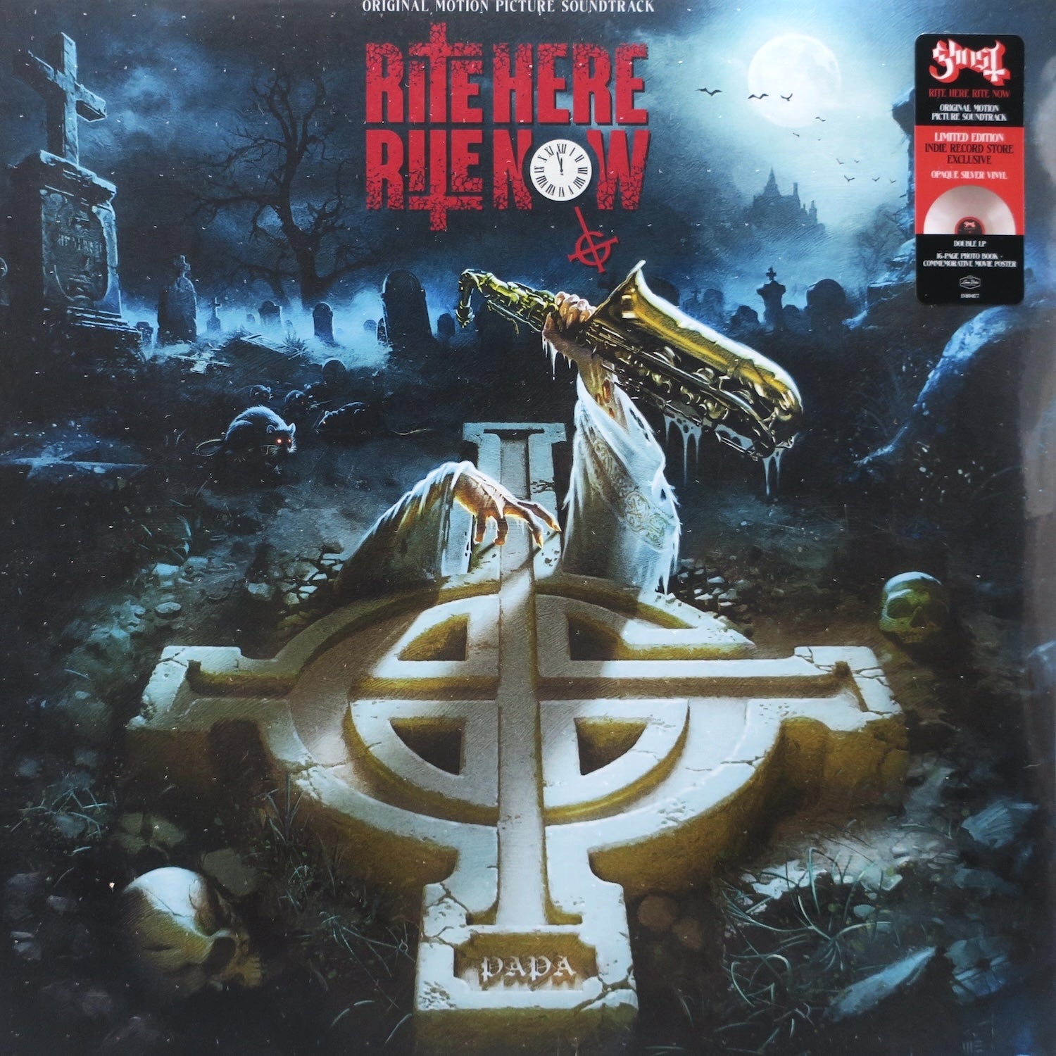 GHOST 'Rite Here Rite Now' Soundtrack - Limited Edition SILVER Vinyl 2LP Record | Horror Movie Music for Collectors & Halloween Parties