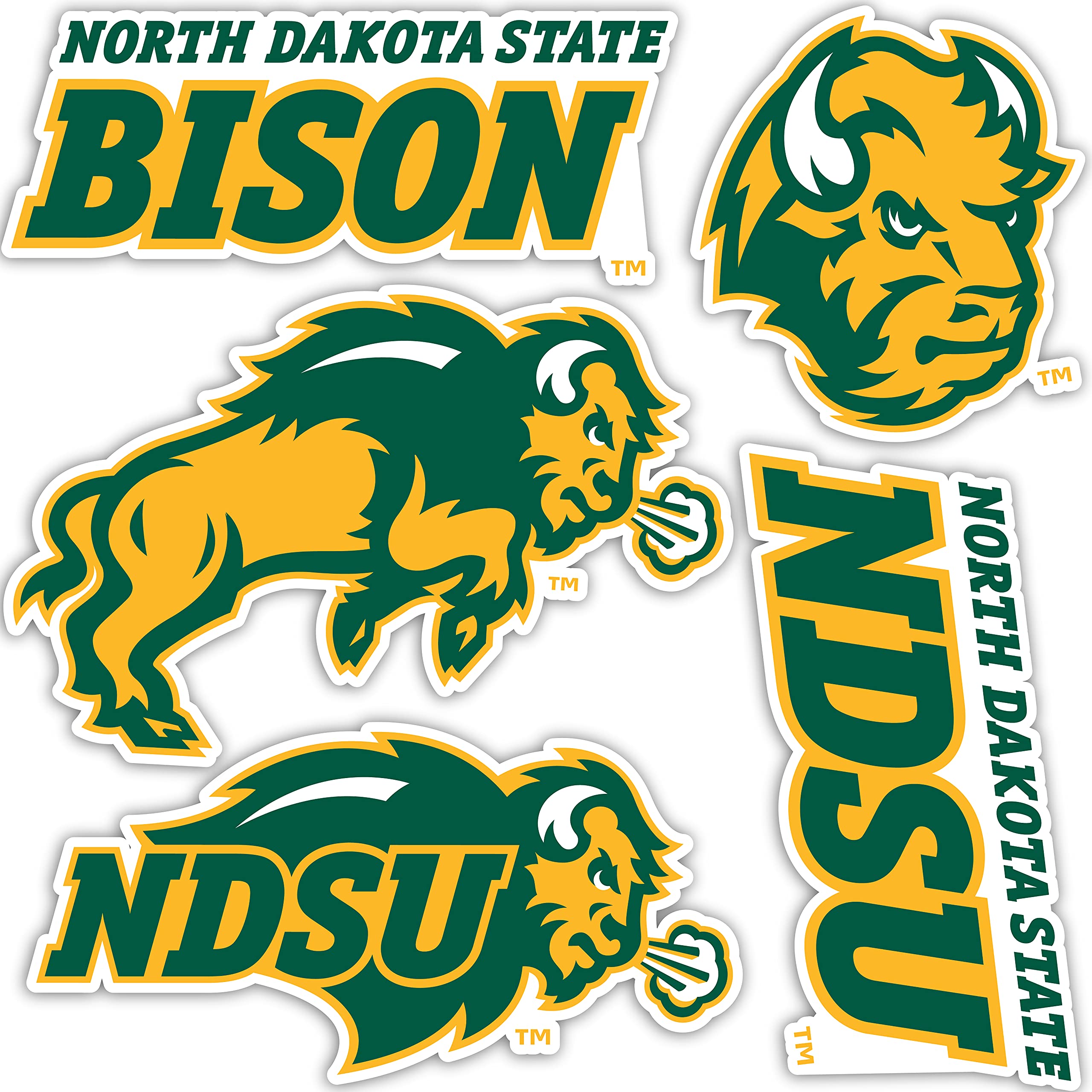 North Dakota State University Bison NDSU Vinyl Decals - Desert Cactus Design for Laptop, Water Bottle, Car & Scrapbook - Perfect for College Students, Alumni & Sports Fans
