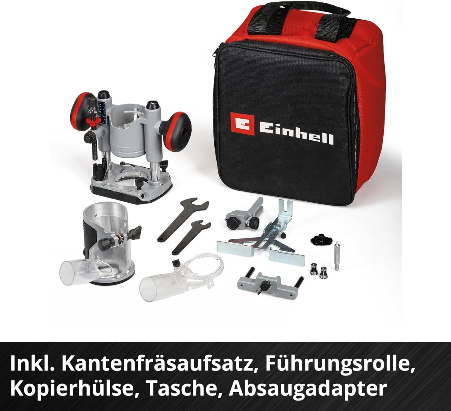 Einhell TP-RO 18 Cordless Brushless Router Set - 18V Lithium-Ion Edge Trimmer with Depth Adjustment, Accessories & Carry Case (Battery Not Included) - Perfect for Woodworking, DIY Projects & Professional Carpentry