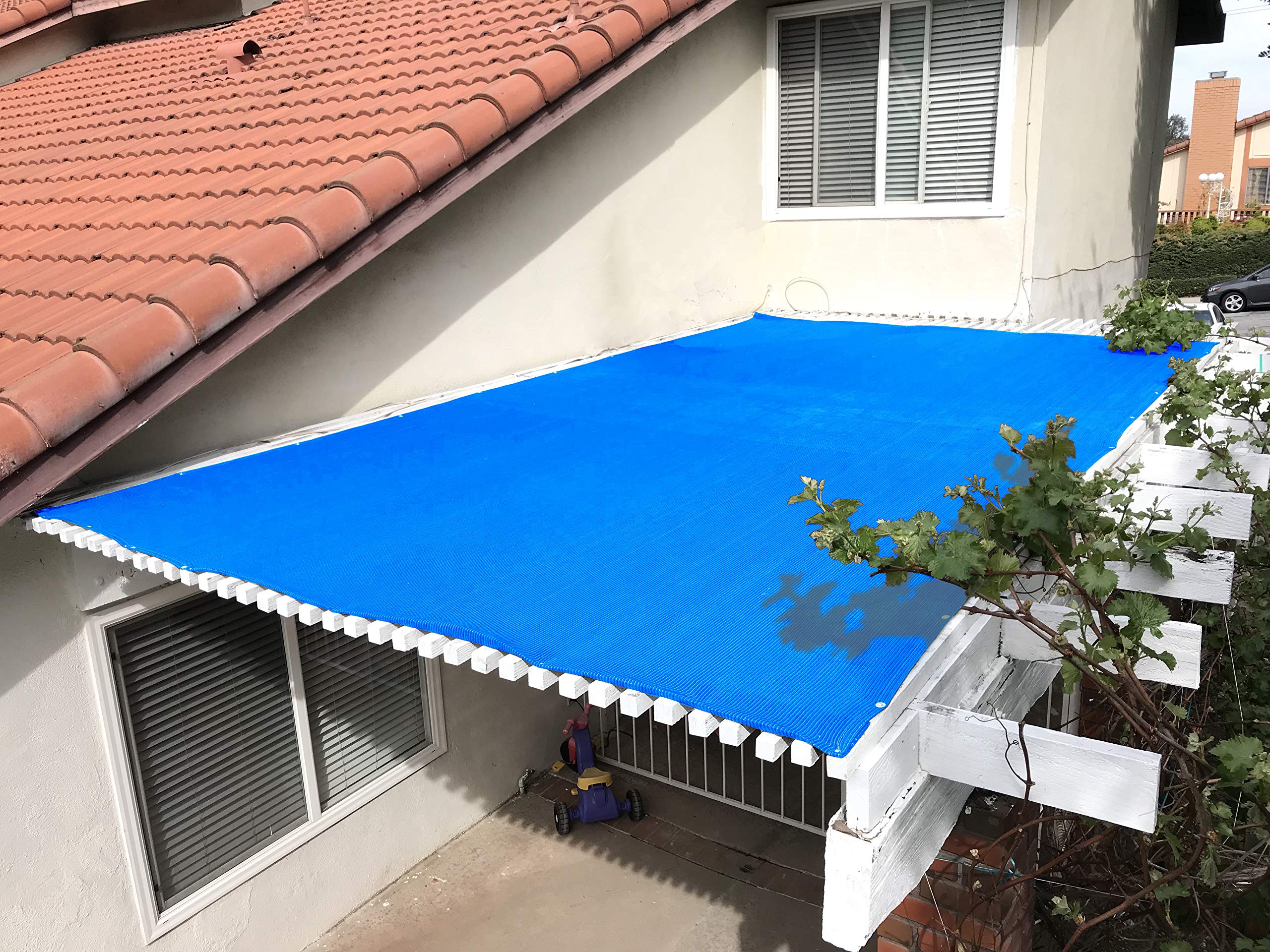 Alion Home 180 GSM Sunblock Shade Fabric Roll - 95% UV Protection, Breathable Mesh for Outdoor Use - Perfect for Fence, Garden, Backyard, Patio, Pergola, Greenhouse & Barn (10' x 50', Royal Blue) - Ideal for Sun Protection, Privacy Screening & Outdoor Living Spaces