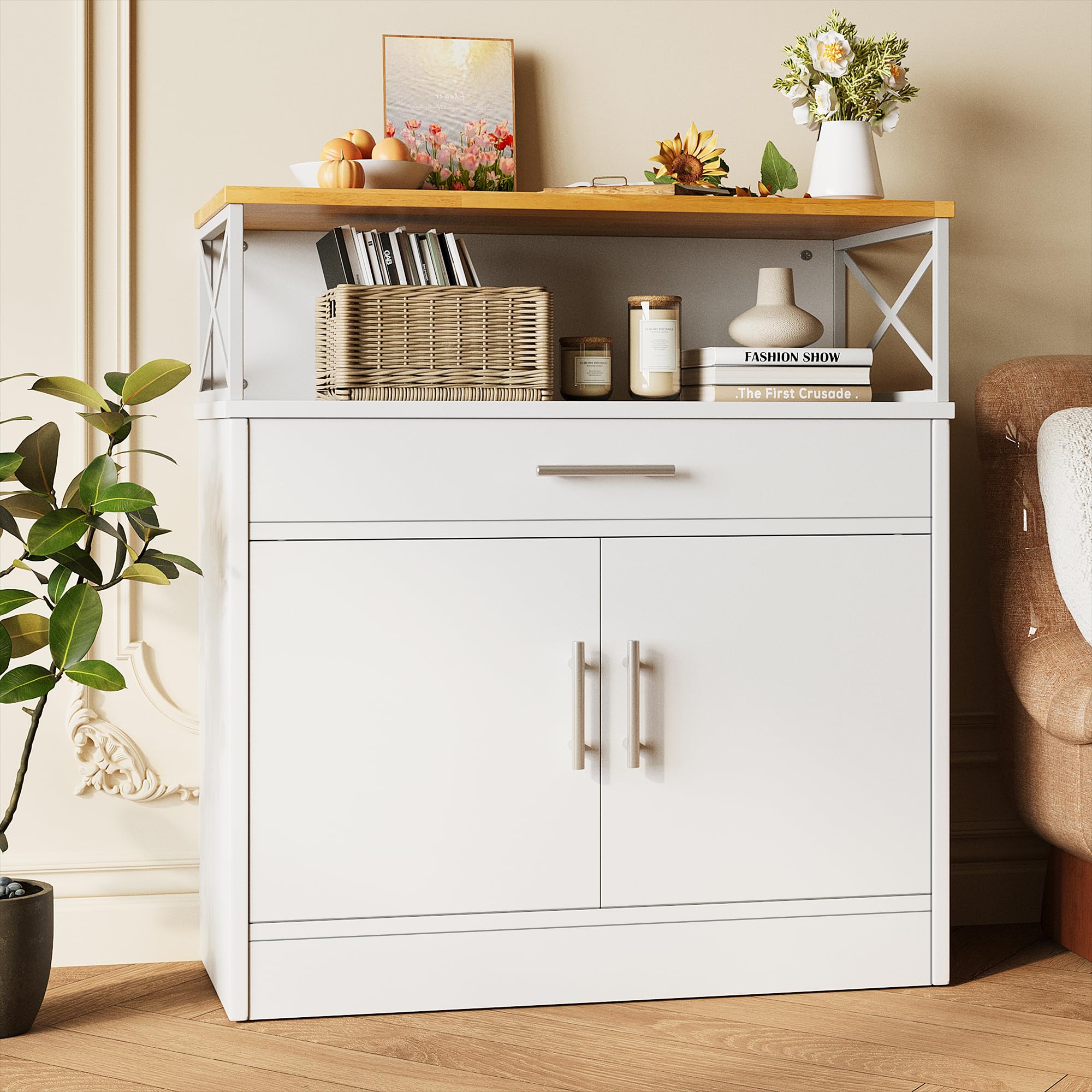 Modern Farmhouse Sideboard Buffet Cabinet - 32