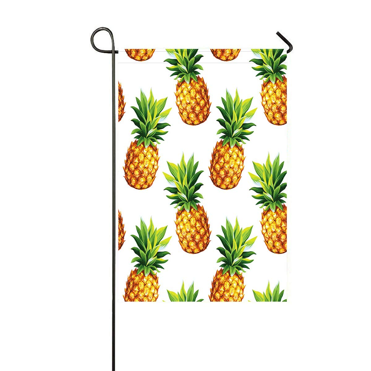 ECZJNT Cartoon Pineapple Garden Flag 12x18 Inch - Outdoor Decorative Flag for Home, Yard, Party & Seasonal Decor - Perfect for Summer BBQs, Patio Decorations and Tropical Themed Events