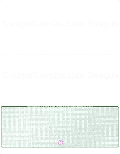 Compuchecks 2500 High Security Blank Checks - Compatible with QuickBooks & VersaCheck | Bottom Stock Paper | Laser Printer Checks for Business & Personal Use | Green Basketweave Design | Perfect for Accounting, Payroll & Financial Transactions