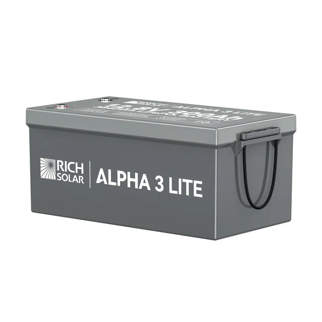 Rich Solar Alpha 3 12V 300Ah LiFePO4 Deep Cycle Battery - Perfect for Solar Power Systems, RVs, Boats & Off-Grid Applications