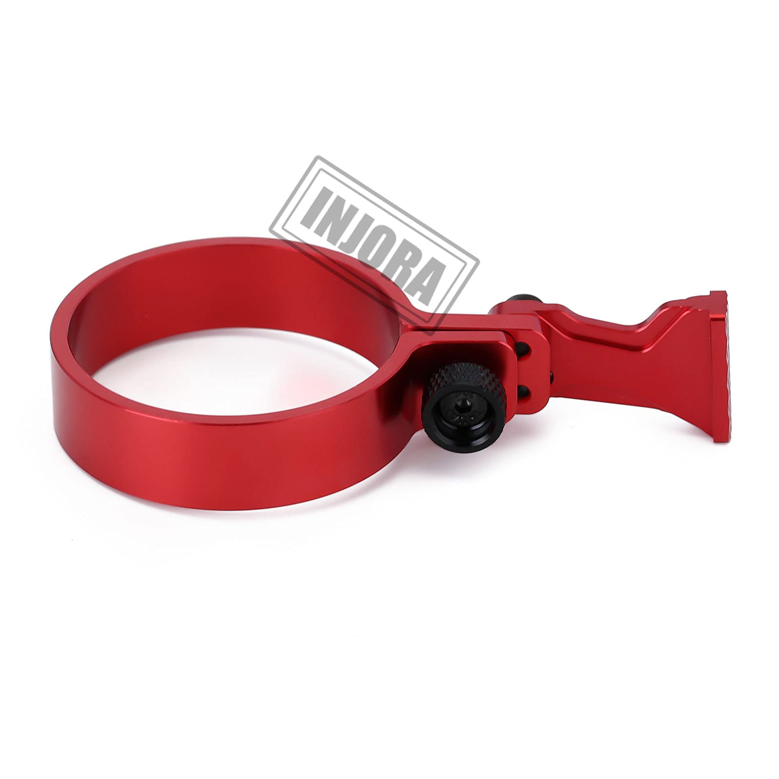 INJORA RC Car Steering Wheel Trigger One-Handed Control Adapter Kit - Compatible with TQI Remote Controller, TRX4, TRX6, Slash, Summit - Red | Perfect for RC Racing, Crawling & Off-Road Adventures