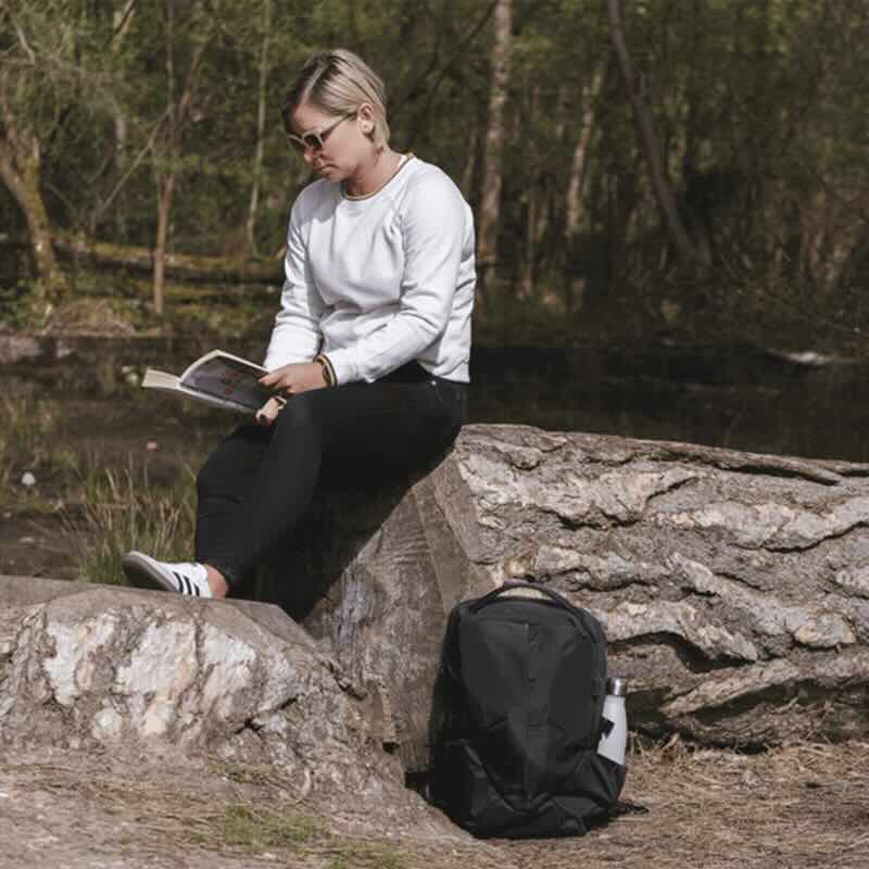 Targus Terra EcoSmart 15.6 Inch Laptop Backpack - Black | Sustainable Recycled Material | Perfect for Work, School & Travel