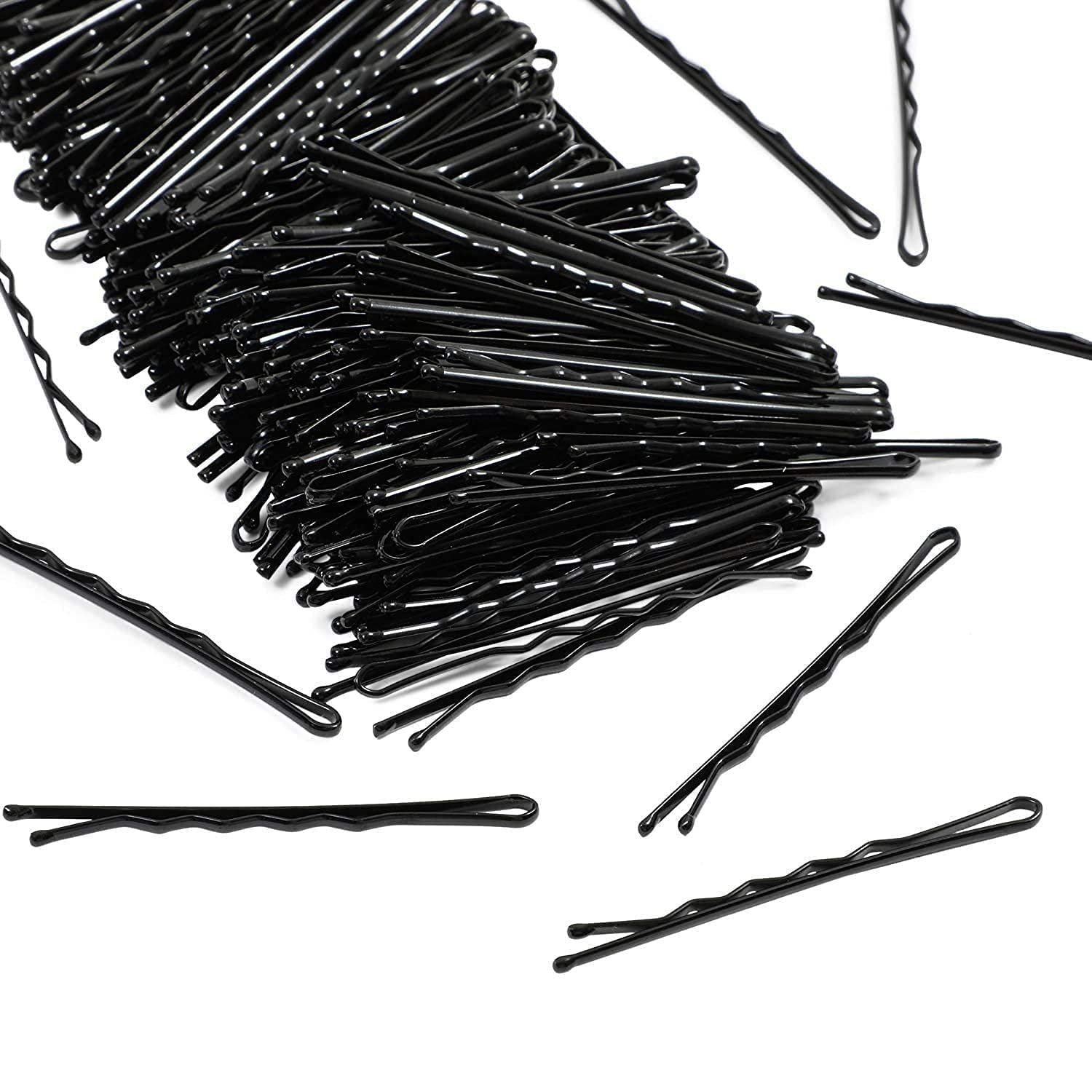 HRBS 120-Piece Decorative Bobby Pins for Women - Metallic Hair Barrettes & Styling Clips for Girls, Ladies - Wedding & Party Hair Accessories (Black) - Perfect for Bridal Hairstyles, Prom, and Everyday Elegant Looks