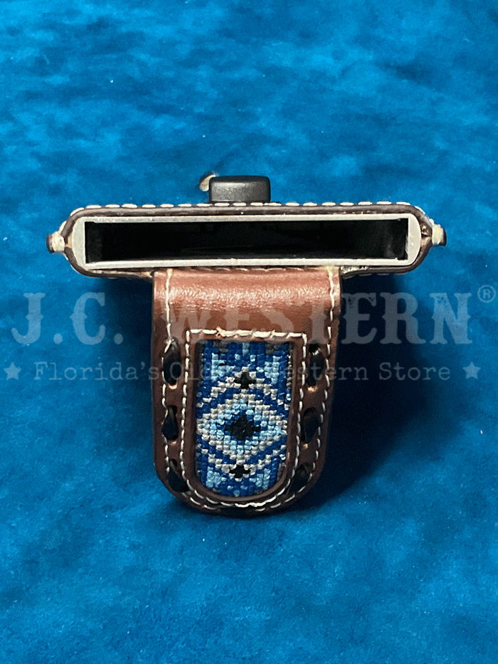 Premium 3D Mens Smart Wallet with Blue Diamond Inlay - RFID Blocking Leather Bifold Wallet for Men (Brown) - Perfect for Travel, Business & Everyday Use