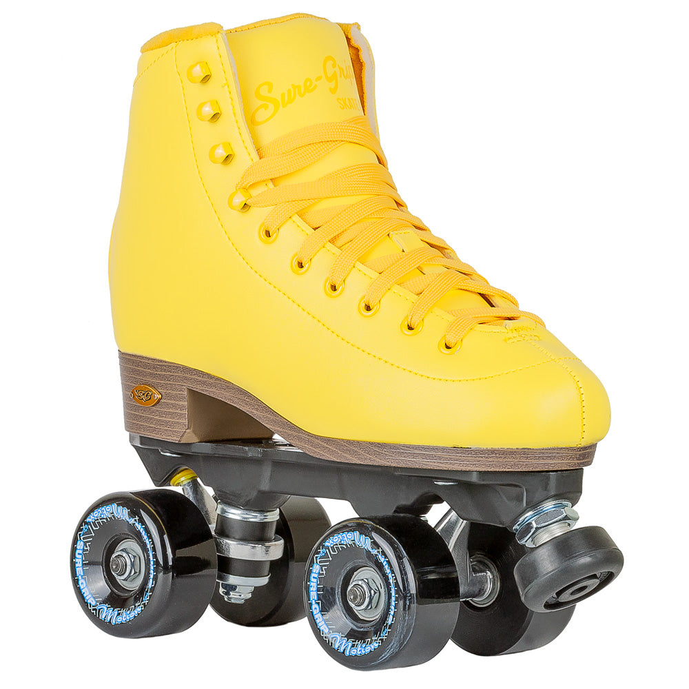 Sure Grip Fame Outdoor Roller Skates for Women & Men - Quad Skates with Outdoor Wheels for Street, Park & Trail Skating - Perfect for Fitness, Recreation & Roller Derby