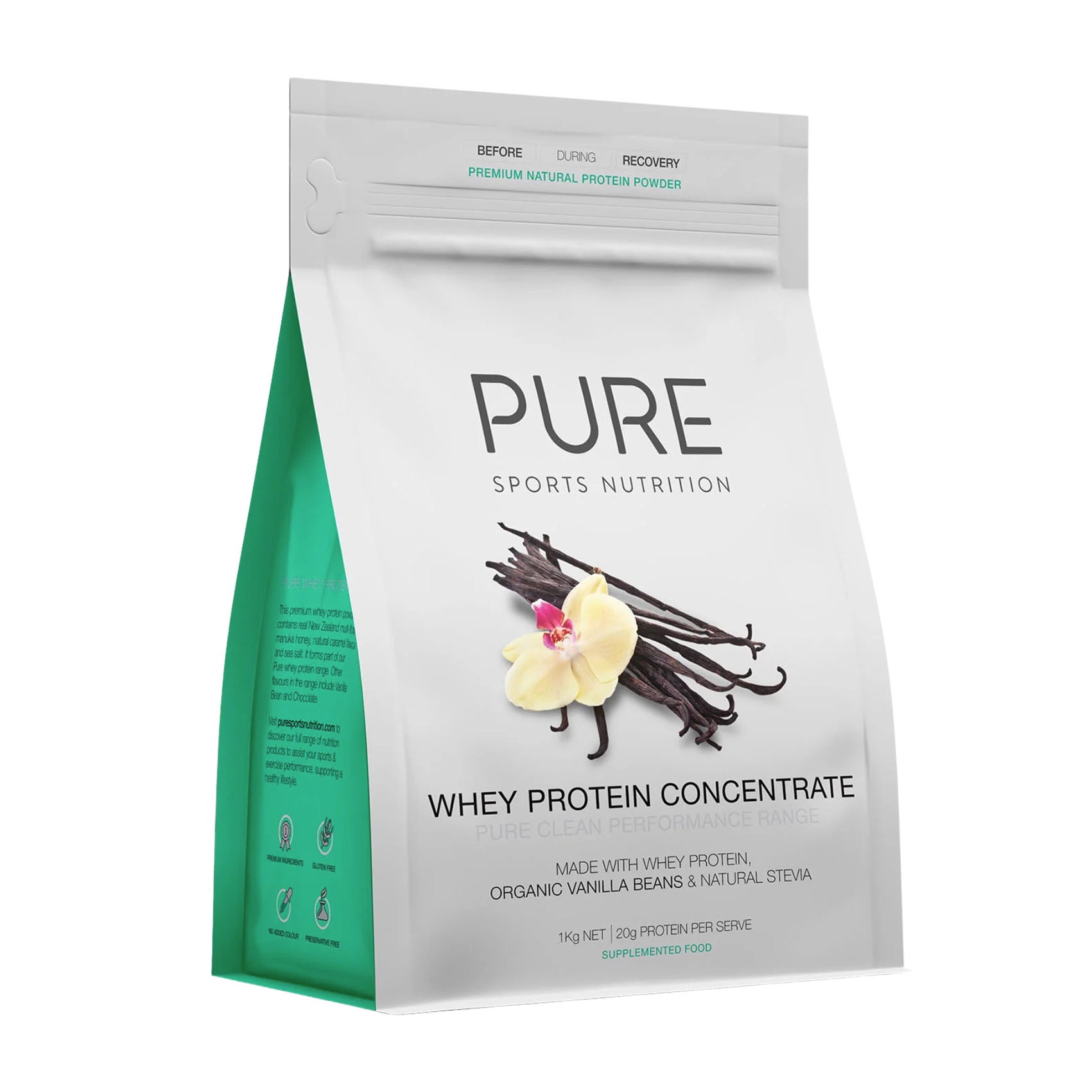 Premium PURE Whey Protein Powder 1kg (2.2 lbs) - High-Quality Muscle Recovery & Growth Supplement for Athletes & Fitness Enthusiasts - Ideal for Post-Workout, Breakfast Smoothies & Healthy Snacks