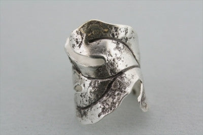 Elegant Curled Leaf Ring - Sterling Silver Jewelry for Women, Perfect for Everyday Wear & Special Occasions