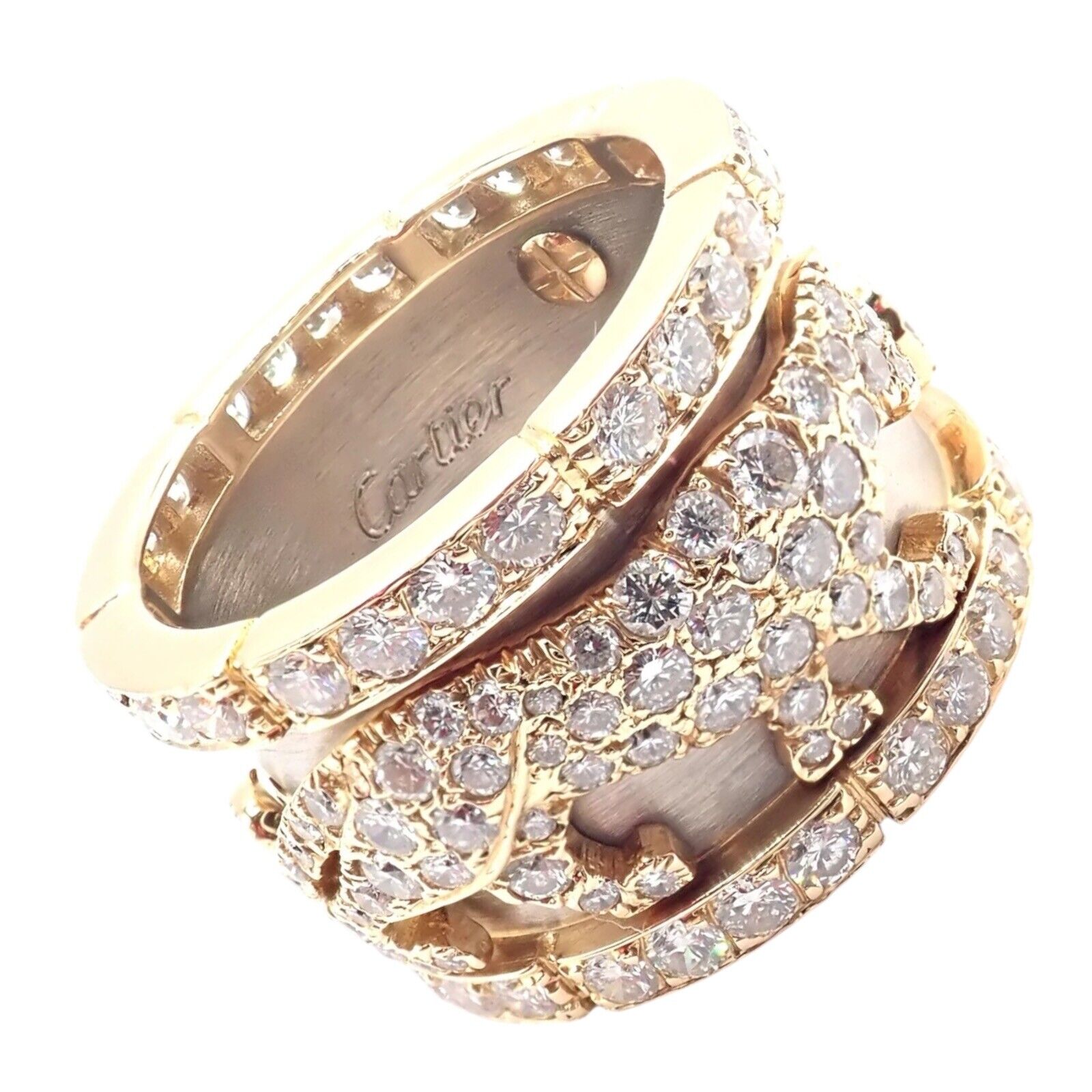 Cartier Panthère Mahango 18k Yellow & White Gold Diamond Ring for Women - Luxury Wedding, Engagement & Anniversary Jewelry Gift