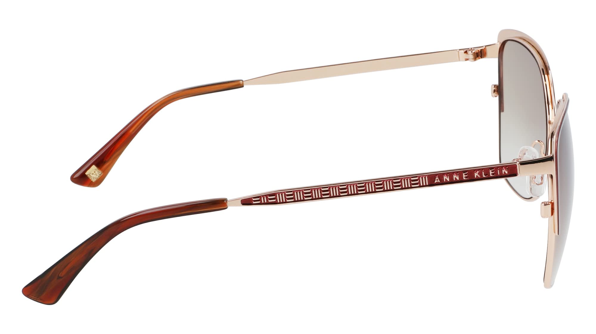 Anne Klein Women's AK7080 Rectangular Fashion Sunglasses with UV Protection - Perfect for Driving, Beach & Outdoor Activities