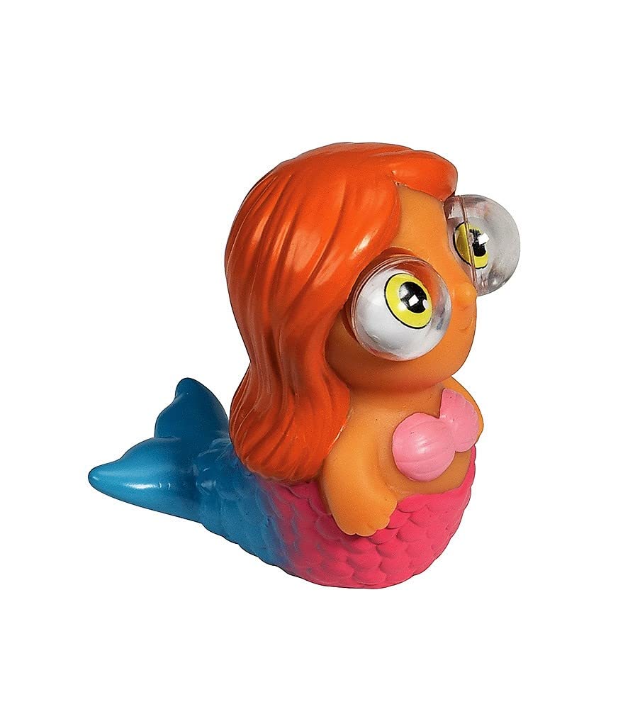 WARM FUZZY Toys Poppin' Peepers Mermaid Plush Toy - Soft & Squishy Sensory Stress Relief Fidget Toy for Kids & Adults - Perfect for Anxiety Relief, Classroom, Office & Travel