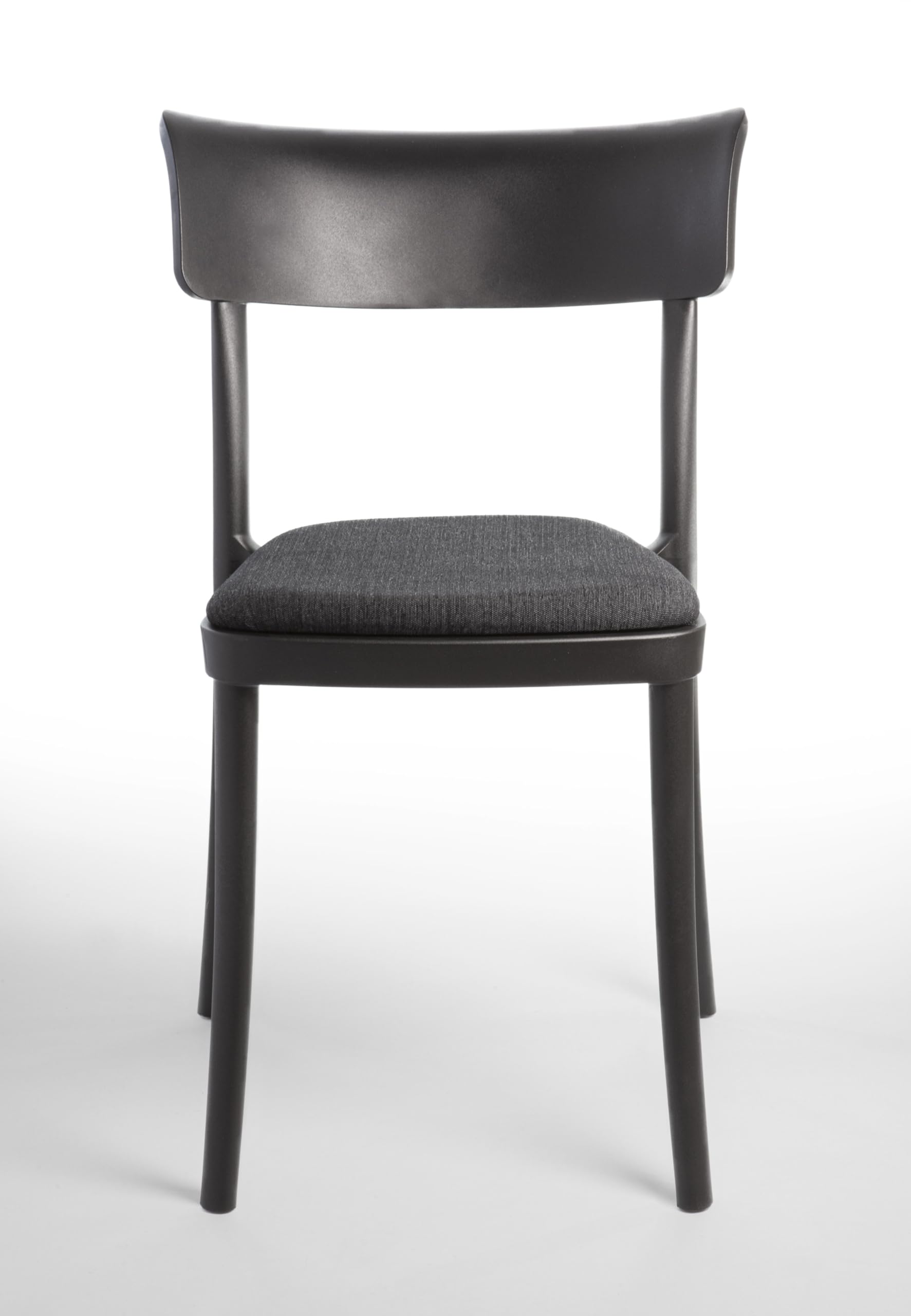 BELLELLI DESIGN Modern Velvet Upholstered Dining Chair - Padded Polypropylene Kitchen, Dining Room, Bar & Restaurant Chair with Plush Velvet Cushion - SARETTA (Set of 6, Black) - Perfect for Home Dining, Cafe, Bistro & Office Decor