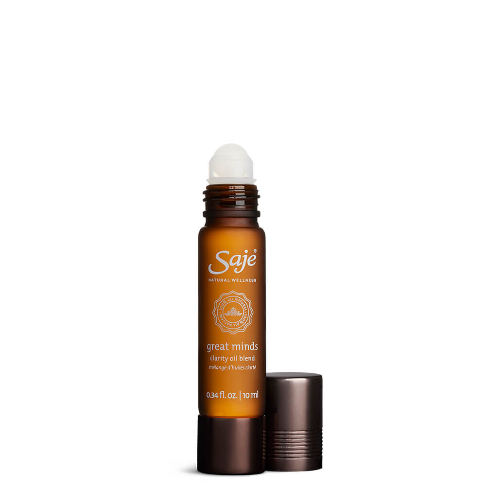 Great Minds Essential Oil Blend Roll-On for Focus & Clarity - Natural Aromatherapy for Study, Work & Meditation