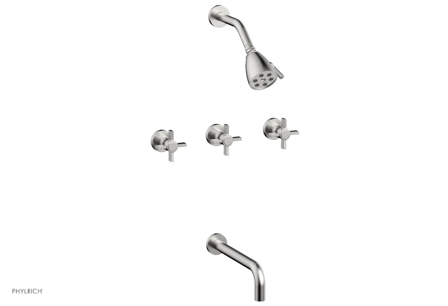 Premium 3-Handle Tub and Shower Faucet Set with 10