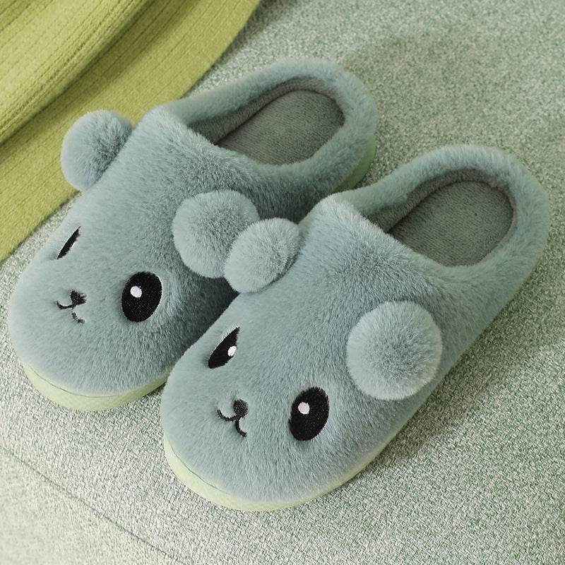 Cute Thick Sole Plush Slippers for Women - Soft & Cozy Indoor/Outdoor House Shoes - Perfect for Home, Lounge, and Dorm Comfort
