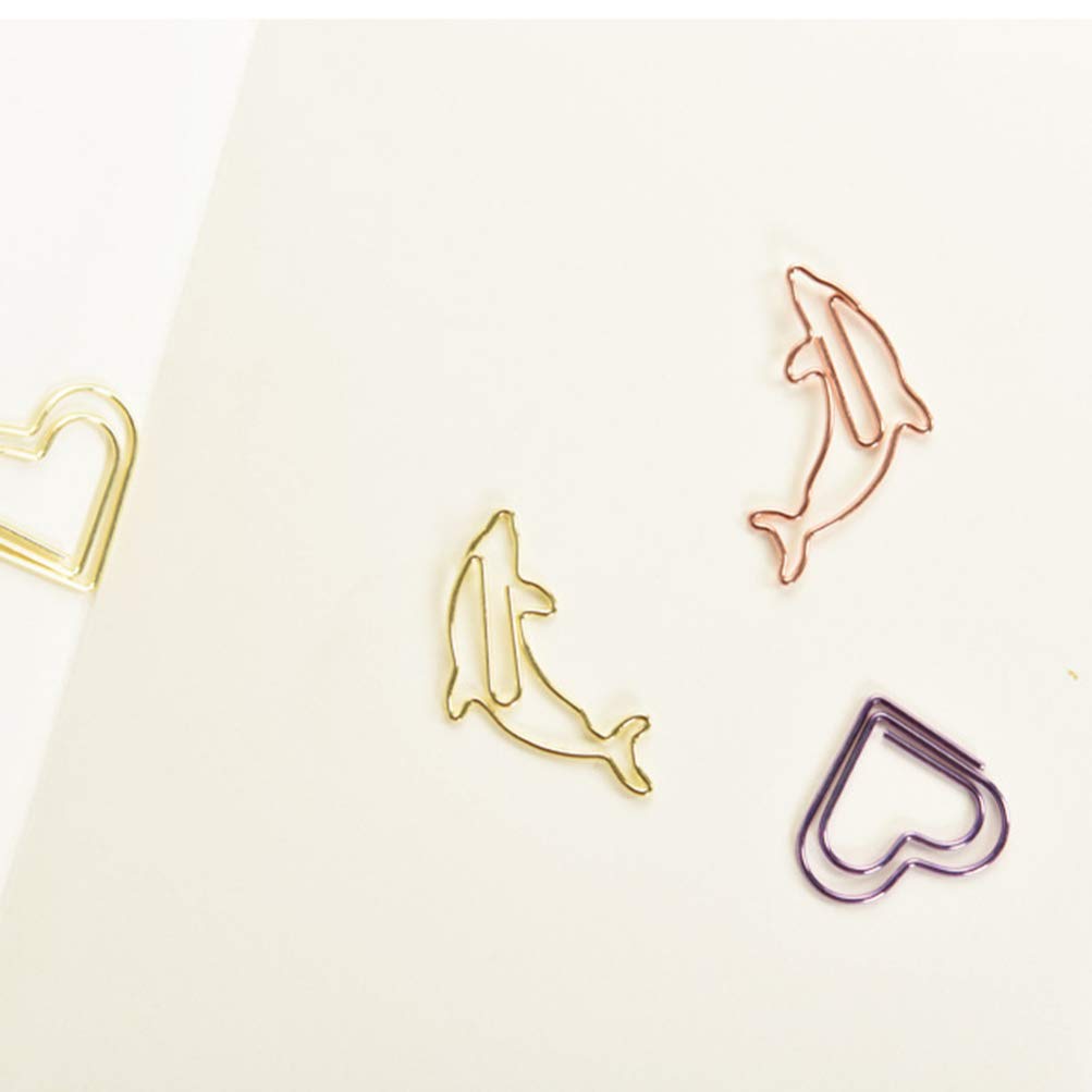 NUOBESTY 20pcs Mini Paper Clips - Stainless Steel Cat & Musical Note Shaped Bookmarks, Colorful Cartoon Page Holders for Books, Folders & Office Use - Perfect for Students, Teachers & Organizers