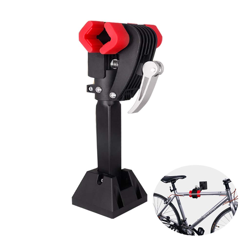 MUYDZ Foldable Rotatable Bike Repair Stand - Heavy Duty Bicycle Wall Mount Workstand for Road & Mountain Bikes - Perfect for Home Garage Storage & Professional Mechanic Maintenance