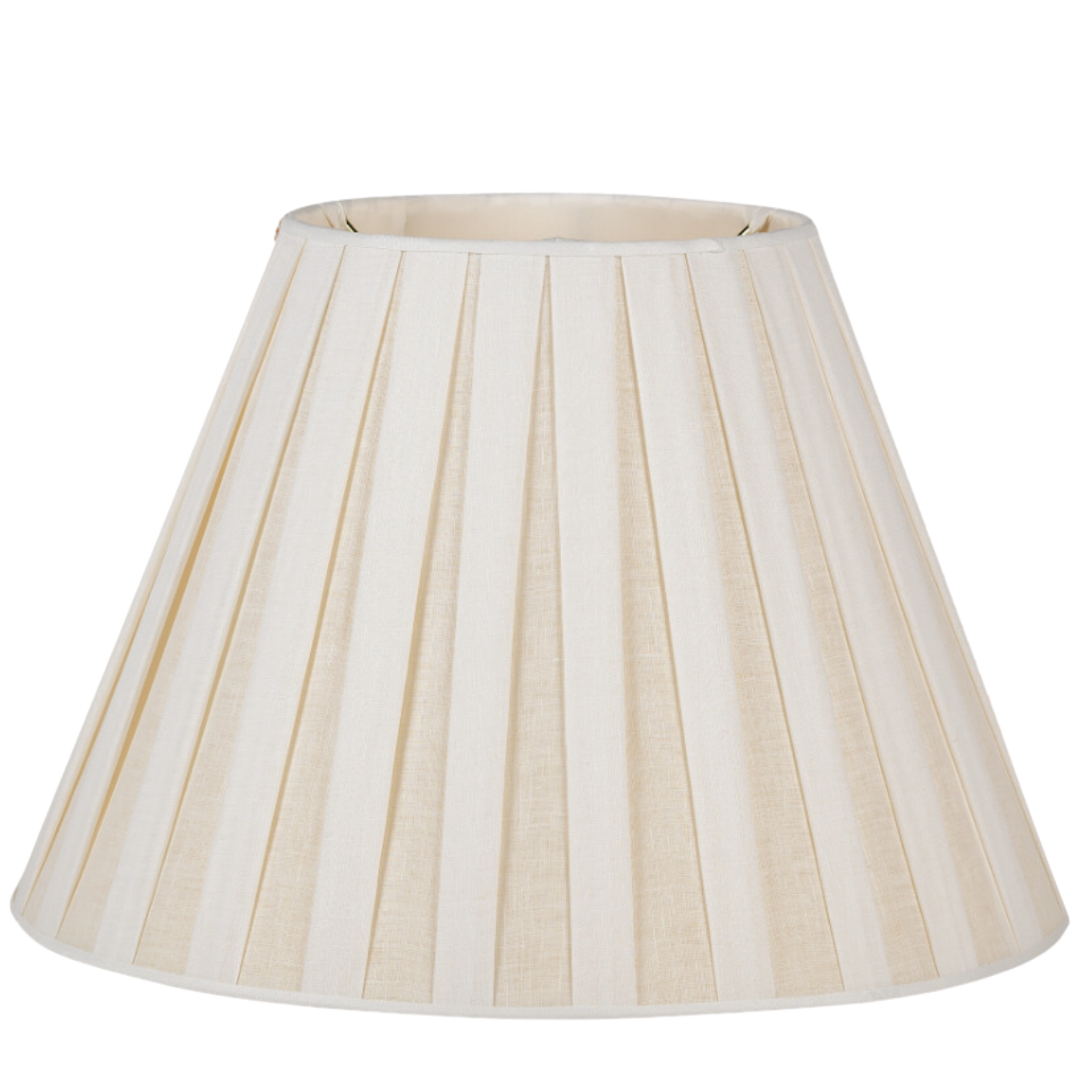 Elegant Box Pleat Linen Lampshade - Natural Fabric Lamp Cover for Bedroom, Living Room & Dining Room Decor