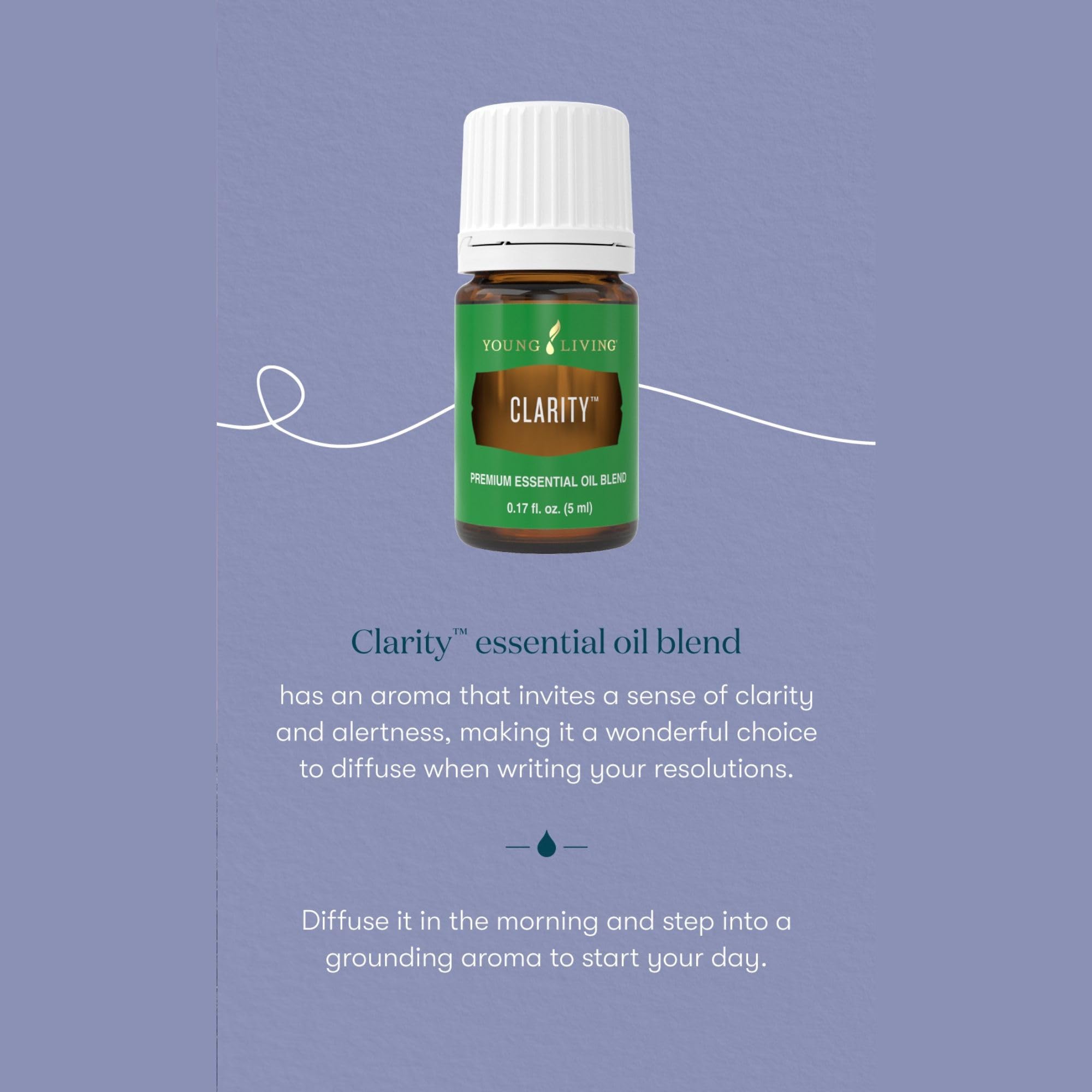 Young Living Clarity Premium Essential Oil 5ml - 100% Pure Aromatherapy Oil Blend for Focus, Meditation & Yoga | 12 Therapeutic Oils for Mental Clarity & Concentration | Perfect for Diffusers, Massage & Stress Relief