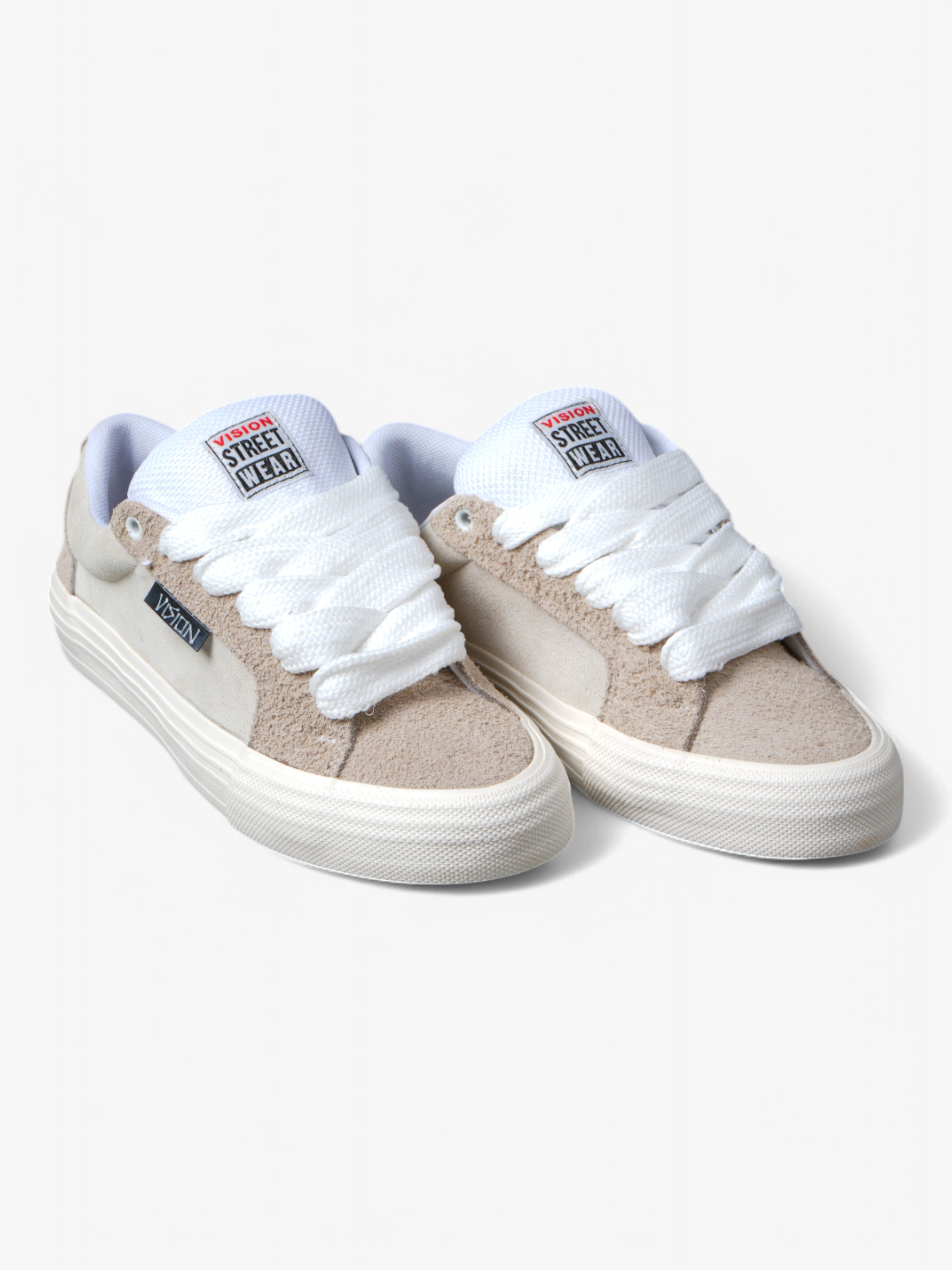 Vision Street Wear Odd Cirkus Suede Skate Shoes - Beige Color for Men & Women | Comfortable Sneakers for Skateboarding, Streetwear Fashion & Casual Wear