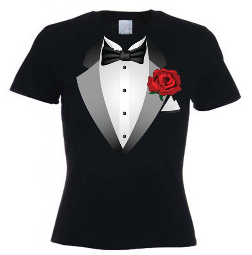 Stylish Women's Tribal Print Tuxedo Fancy Dress T-Shirt | Trendy Casual & Party Wear | Perfect for Festivals, Night Out, and Themed Events