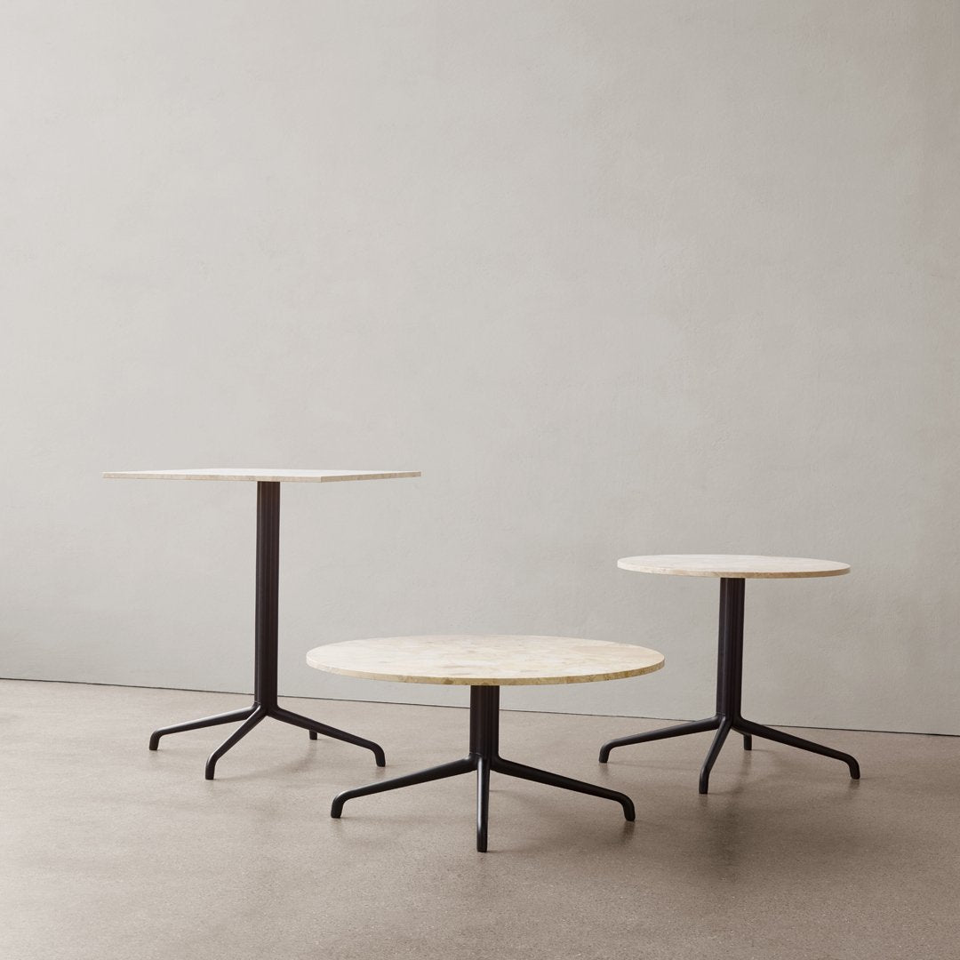 Harbour Column Lounge Table - Round Star Base Design for Living Room, Patio, or Outdoor Dining Area