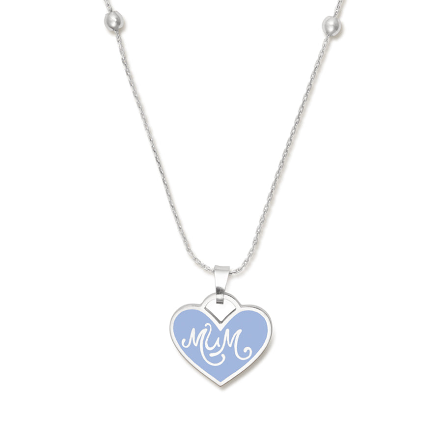 Mom Heart Necklace - Sterling Silver Pendant for Mother's Day Gift, Birthday Present, or Everyday Wear | Perfect for Gifting to Wife, Daughter, or Grandma