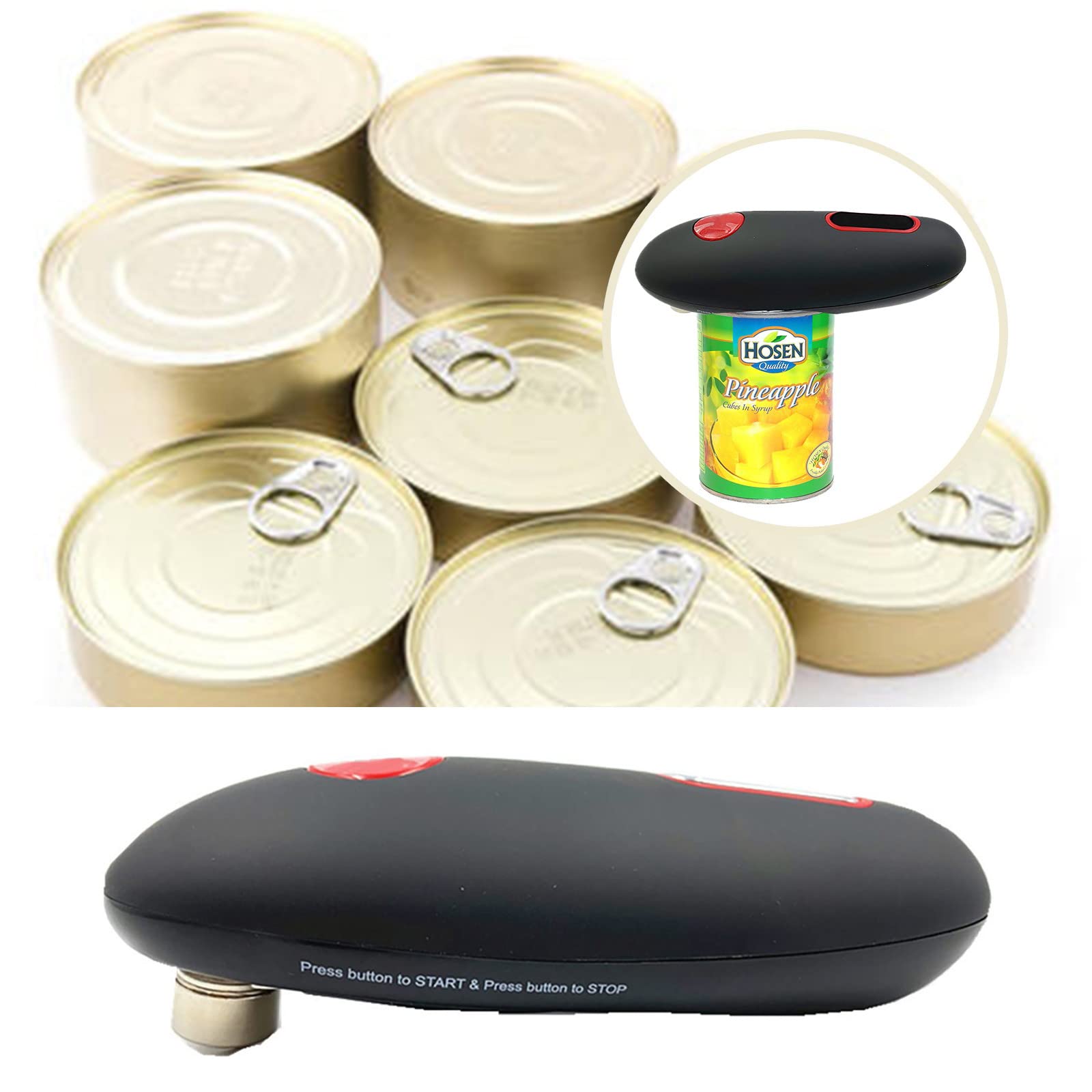 Electric Can & Bottle Opener for Kitchen, Bar & Dining - Effortless Opening